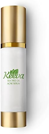 Tea Tree Oil Acne Serum by Keeva - Treats Blemishes, Spots, Scars, Bacne, Pimples, Blackheads, Whiteheads with Natural & Organic Ingredients Only - Fastest Working Spot Treatment Online!