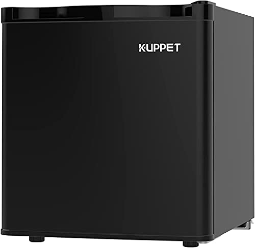 KUPPET Mini Freezer Countertop, 1.1 Cubic Feet Single Door Compact Upright Freezer with Reversible Door, Removable Shelves, Small freezer for Home/Dorms/Apartment/Office(Black)