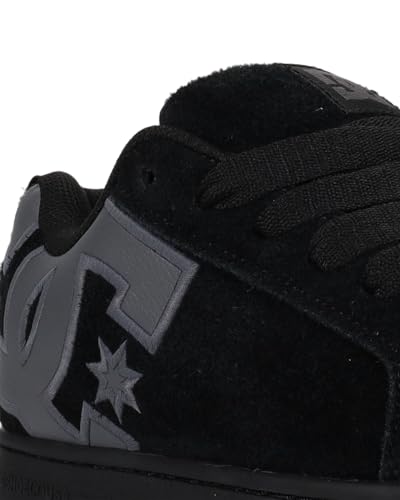 DC Men's Court Graffik SE Skate Sneaker Shoe, Black/Black/Grey, 152