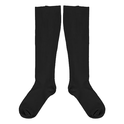 Meias Femininas de Compressão Com Zíper, Meias Femininas de Alta Compressão No Joelho 15-20 MmHg Con