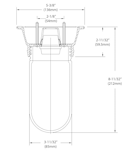 Image of OCS Parts Commercial Kitchen Canopy Hood and Walk-in Refrigeration Lighting | Light Fixture, Globe, LED Light Bulb, and Wire Guard (Fixture + Bulb + Wire Guard)