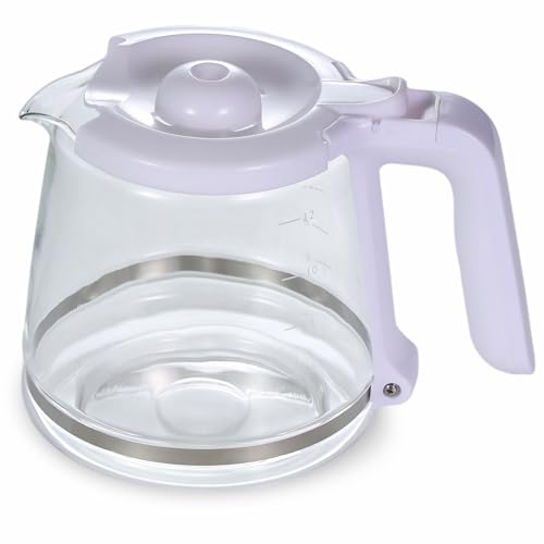 12-Cup Replacement Glass Carafe, Compatible with Mr. Coffee (#RF, LM, PC and SC Series - Black Handle)