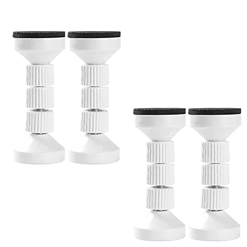 Cokritsm 4Pack White Headboard Stoppersthreaded Bed Frame Anti-Shake Tool, Headboard Stoppers For Wall, Bed Stoppers For Headboard Bed Wall Bumper, Headboard Brackets For Bed Base Adjustable 9.5-11Cm #TOP21