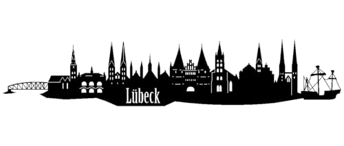 Skyline4u Wandtattoo Lübeck mit Sehenswürdigkeiten 100 x 19,9cm schwarz Skyline4u Wandtattoo Lübeck mit Sehenswürdigkeiten 100 x 19,9cm schwarz
