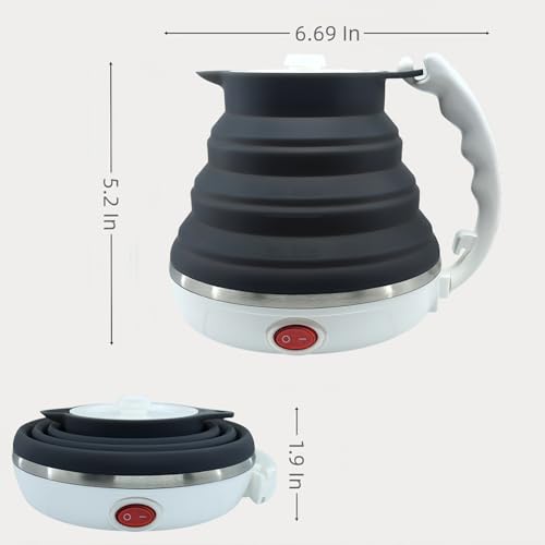 Tetera portátil plegable 24V para camión 450ml negro miniatura 6