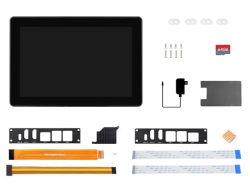 Image of Industrial HMI All-in-one 8inch Touch Display Compatible with Raspberry Pi (Not Included), Supports Dual 4K HDMI Output, 10-Point Touch, Aluminum Alloy Case (RPI-HMI-080D-ACCE)