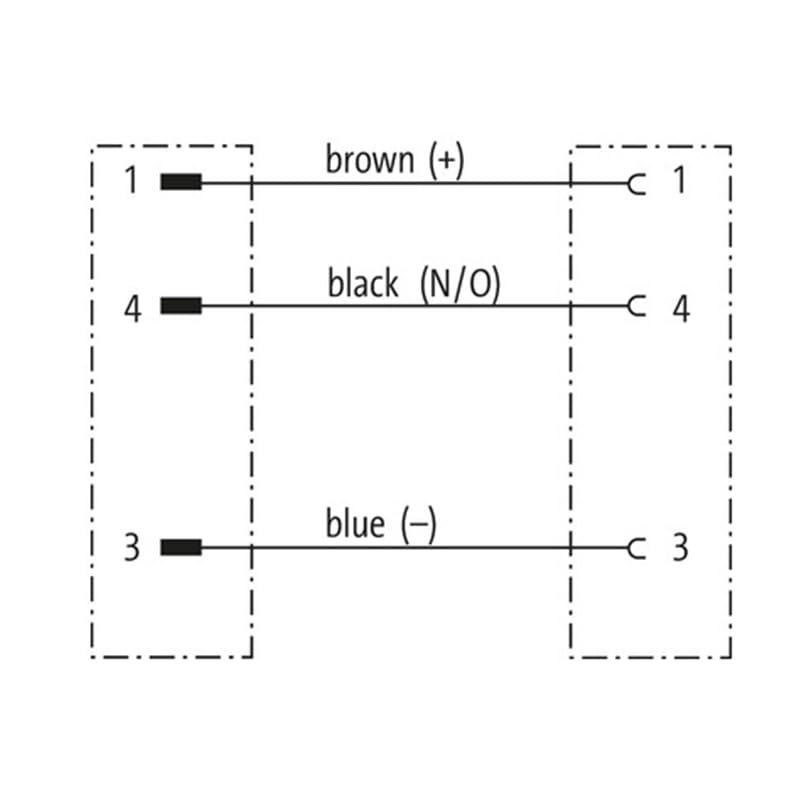 Wiring Connecting Terminals - 7000-88321-6100030 Murr M8 Male 90° / M12 Female 90° A-cod. PVC 3x0.25 bk UL/CSA 0.3m 100%