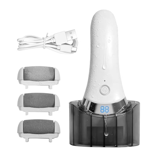 eléctrica para pies, pantalla profesional impermeable con batería, lijadora de talón para piel seca y agrietada, cuidado del talón, hogar, viajes, spa, mujeres, hombres, cumpleaños