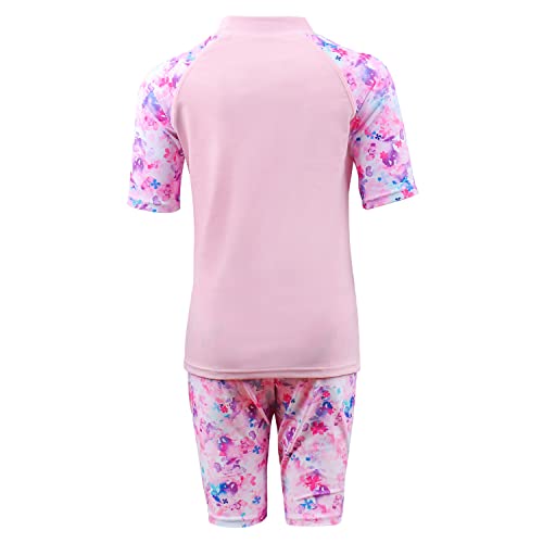 Julysand Toddler Girls Rash Guard Sets Pink My Little Pony Swimsuit Short Sleeve Two Piece Swimwear Sun Protection Suit2