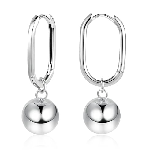 925 Sterling Silver Ball Drop Dangle Earrings Hypoallergenic Ball Drop Earrings for Women Fashion Jewelry