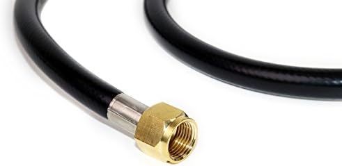 DOZYANT 5 Feet Propane Flexible Hose Assembly - 3/8" Female Flare Fitting Both Ends for RV, Gas Grill, Fire Pit Table, Heater and More