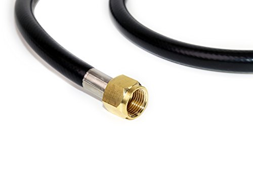 DOZYANT 5 Feet Propane Flexible Hose Assembly - 3/8" Female Flare Fitting Both Ends for RV, Gas Grill, Fire Pit Table, Heater and More