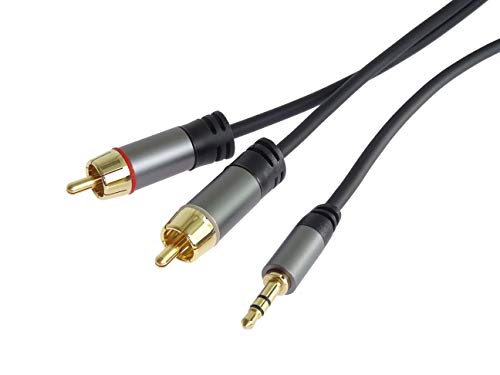 PremiumCord Stereo Jack to RCA HQ Cable
