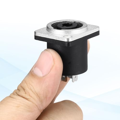 MECCANIXITY 5 pzas conector hembra XLR panel audio negro miniatura 4