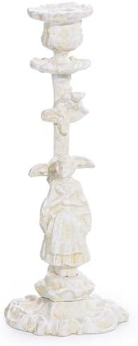 Sungmor Vintage Cast Iron Candle Holder, 10.2" Tall Rustic Noblew...