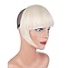 XRACEPHOL Platinum Blonde Clip in Bangs Fashion Full Length Synthetic 1 Piece Layered Clip in Hair Bangs Fringe Hairpieces Hair Extensions (Platinum Blonde)