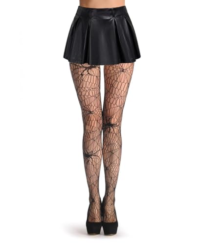 Image of Womens Halloween Stockings Skull Fishnet Tights Spider Web Fishnets