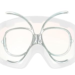Einlage für Korrektur-Skibrille – flexibler TR90 Adapter für Innenrahmen, Halterung für Kurzsichtigkeitsgläser | Transparenter rutschfester Rahmen für Snowboardbrille, Motorradhelm