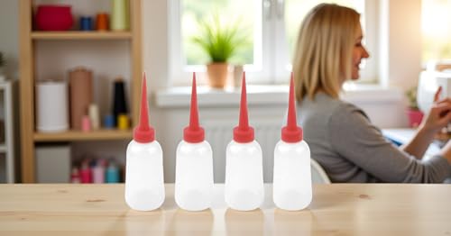 Image of Bottle Pour Spouts Lubricating Oil Dispenser Empty Sewing Machine Oil Bottle Tel Kuppi Empty Oil Dispenser - Pack of 4