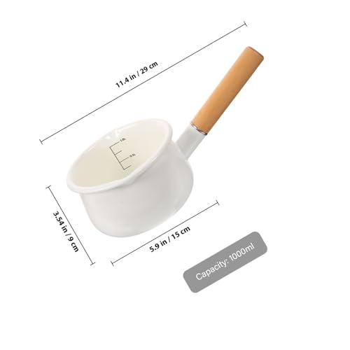 Cuisson uniforme sur plaque assurée avec cette casserole émail de 1000ml