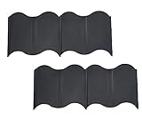 One Stop Outdoor (10' Feet) - Premium Hammer in Lawn Edge - Pound-in Garden and Landscape Edging - Black (5-1/4inches High Per Piece) (10' Feet)