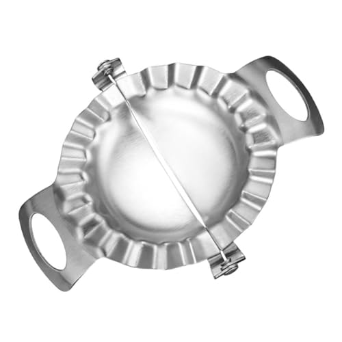 Baluue Molde Grande para Empanadillas y Raviolis de Acero Inoxidable 304, Prensa Manual para Masa Diseño Ondulado, Herramienta de Cocina Versátil para Hacer Albóndigas y Mini Tartas
