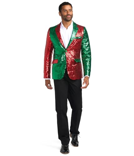 Tipsy Elves Men's Colorful Allover Sequin Blazers - Shiny Holiday New Years Ever Jackets4