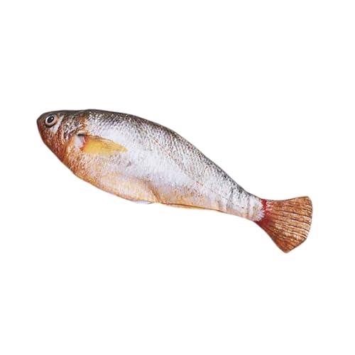 Evember Juguete para Gatos | Pescado Saltarín 150mAh para Gatos | Automático Realista Interactivo Caza Juguete con Funda Lavable - para Ejercicio Aliviar Aburrimiento Interior Exterior Hogar