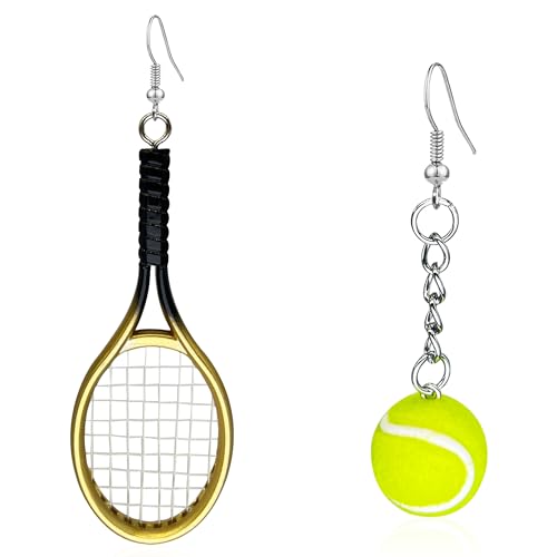 Tennis Racket Earrings Tennis Dangle Earrings Sport Jewelry Gifts for Women Tennis Lover