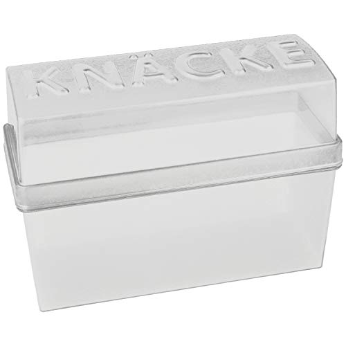 COM-FOUR 2x crispbread jars with lids, airtight, storage boxes, approx. 20 x 9 x 14 cm (gray + white) - Image 3