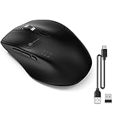 iClever ワイヤレスマウス 無線マウス bluetooth マウス 無線 Type-C充電式 マウス 静音 デュアルモード マルチペアリング 3台接続可能 4段階DPI 800/1200/...