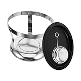 Zerodeko 1Satz Buffet Herd mit Grillplatte und Feuerschutz Rutschfester Kochtopf für Grillen und Camping für Restaurants und Outdoor Gleichmäßige Wärmeverteilung