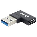 オーディオファン USB変換コネクタ USB3.1 Gen2 (USB 3.2 Gen2) L字型D USB-A (オス) - USB-C (メス) 変換アダプタ 10Gbps 対応