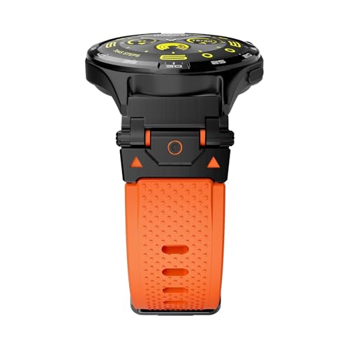 [PLYYQZM] 22mm �X�|�[�c�X�g���b�v�AHua wei �ɍ��� Watch GT5 GT5Pro GT4 GT3 GT2e GT 46mm �����Y�u���X���b�g�p�ɓK��(Black Orange)