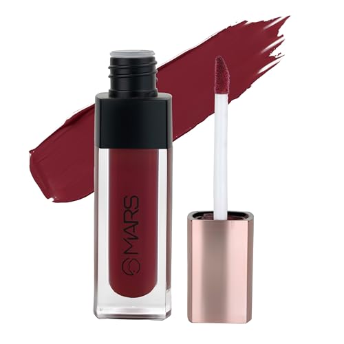 Image of MARS Popstar Non-Drying Liquid Mousse Lipstick for Women with Matte Finish | Lightweight and Non-Sticky Formula | Up to 12 Hour Long Lasting | Transferproof & Waterproof (6.0ml) (04-Party Fever)