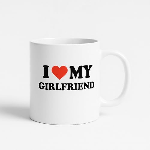 Mean Mugs I Love My Girlfriend Mok - I Heart My Hot Girlfriend GF mok - Grappige mok - Gag gift - 11oz cermaic mok.