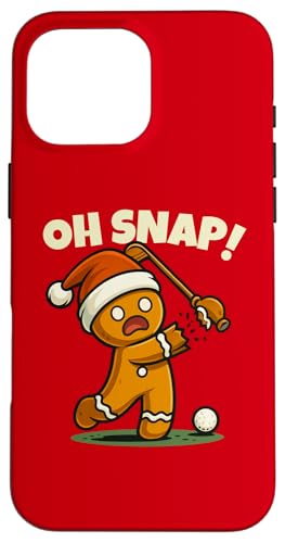 Oh Snap Gingerbreadman Golfer Funny Golf Christmas Men Women �X�}�z�P�[�X iPhone 16 Pro Max �p