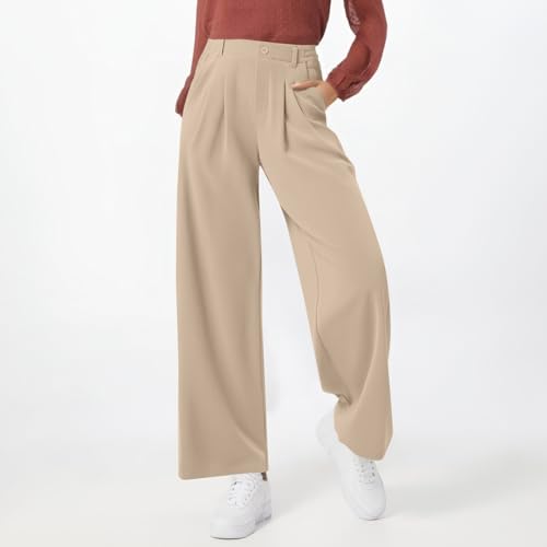 Baggy Dress Pants Women Petite Comfy High Waist Business Casual Office Palazzo Pants Slim Fit Work Trouser Pants2