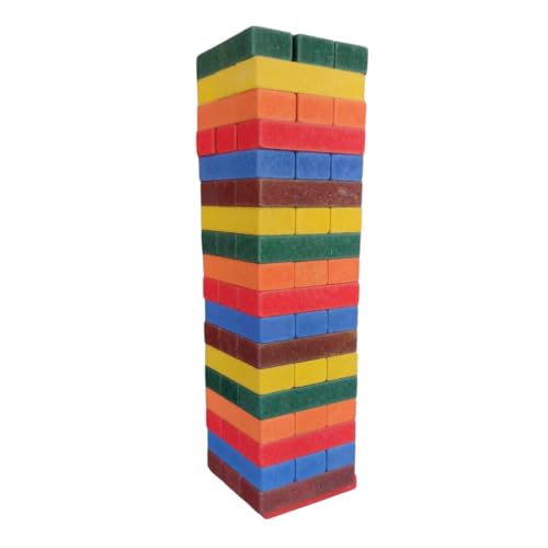 Caiu Perdeu Colorido Jogo Torre Equilíbrio Torre Desafio Terremoto Clássico Madeira MDF
