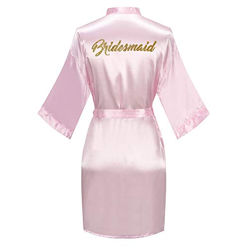 Image of Giova Women Bridal Robe for Bride and Bridesmaid Getting Ready Wedding Party Bathrobe