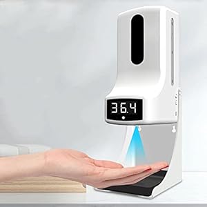 Automatische Infrarood Thermometer Zeepdispenser,Wandgemonteerde Handzeepdispenser met Thermometer,Automatische…