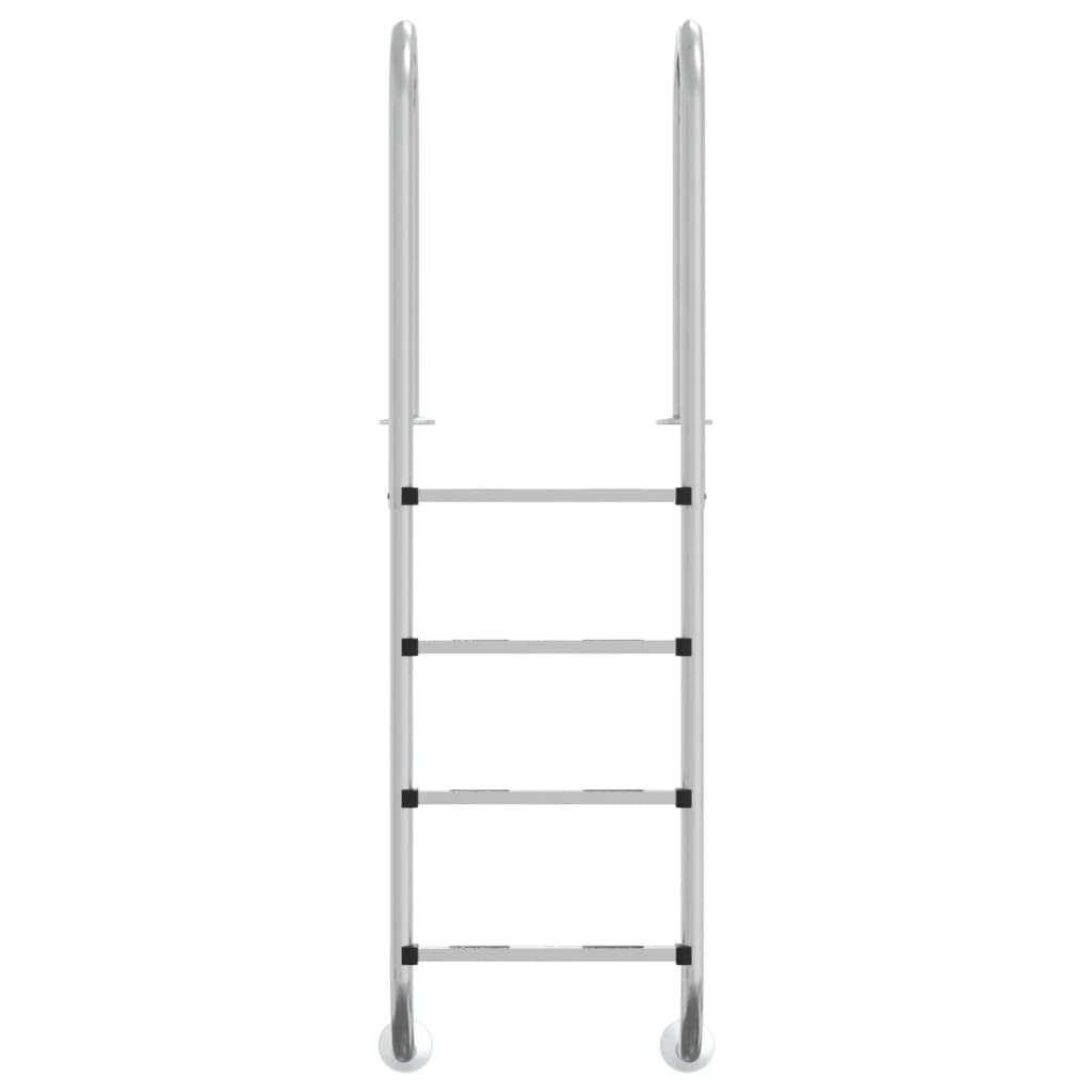 vidaXL Scaletta per piscina interrata e scaletta con 4 gradini antiscivolo per interni ed esterni, facile montaggio in acciaio inossidabile 304 cm