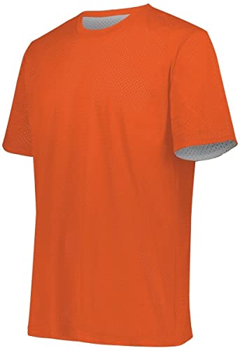 Augusta Sportswear Short Sleeve Mesh Reversible Jersey L Orange/White