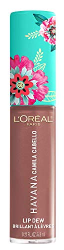 L'Oréal Paris hydraterende lipgloss, Havana Lip Dew Desnudo, Havana Camila Cabello Limited Edition, glanzende afwerking