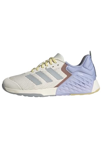 Image of adidas Women's Dropset 3 Training Shoes, Chalk White Halo Silver Violet Tone, 7 US