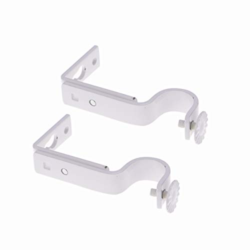 BESPORTBLE - 2 Soportes para Barra de Cortina para salón, hogar, Dormitorio, Color Blanco