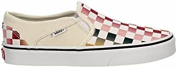 Vans Unisex Asher Canvas Low Platform Slip On Sneaker - Multicolored Checkered 8.5 | Image 1