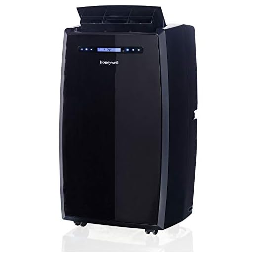 Honeywell, MN14CHCSBB Portable Air Conditioner with Heat Pump, Dehumidifier & Fan Cools & Heats Rooms Up to 450-550 Sq. Ft. with Remote Control, Black
