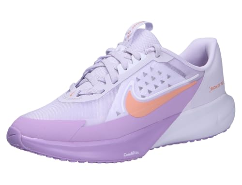 Nike Sonic Fly Big Kids' Running Shoes (FZ0017-500, Barely Grape/White/Violet Star/Apricot Agate) Size 6