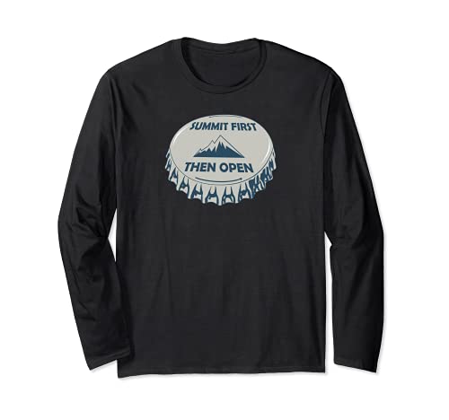 Summit First Then Open Long Sleeve T-Shirt, Black